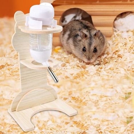 Trinkflasche für Hamster mit Ständer – 125 ml Nager-Trink- und Futternapf (1/4)