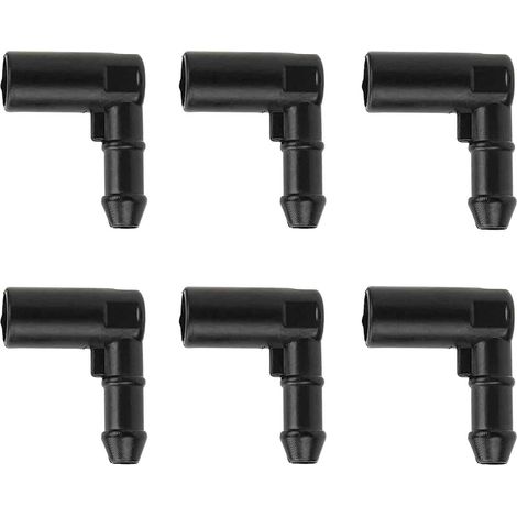 6 Raccord Tuyau Lave Glace, Connecteur de Durite Lave Glace Compatible avec H, D, B, Remplace 13171805 13257350 1452941, Accessoires de Nettoyage de Pare-Brise (1/5)