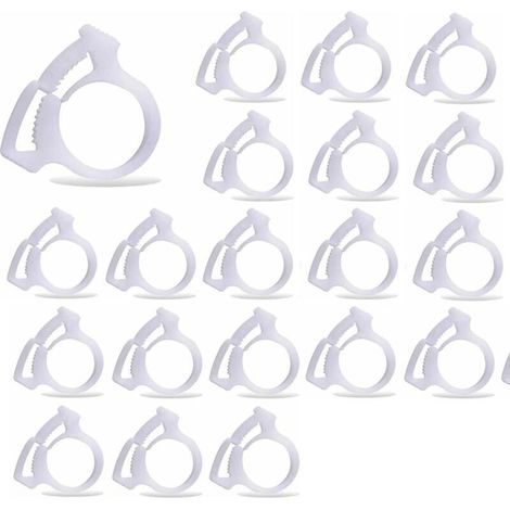 Confezione da 20 fascette stringitubo per aspirazione piscina, compatibili con i pulitori automatici per piscine tipo Polaris. (1/4)