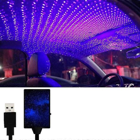 Auto-Ambientelampe, farbenfroher LED-Sternenlichtprojektor für die Autodecke-Blue