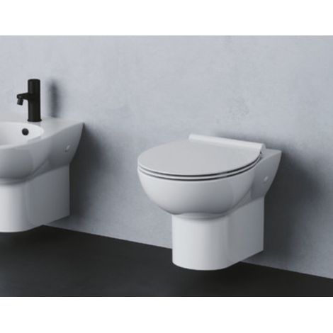 Copriwater Soft-Close Azzurra Ceramica "Fast" Bianco Lucido
