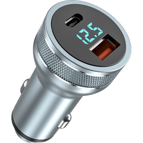 Schnelles, tragbares und intelligentes QC3.0-PD-Autoladegerät mit sicherer Temperaturkontrolle für Smartphone, Laptop und Digitalkamera (1/5)