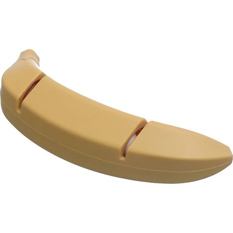 Affûteur de couteaux à 2 fentes pour couteaux de cuisine, outil d'affûtage de lames, design banane décoratif, jaune standard (1/5)