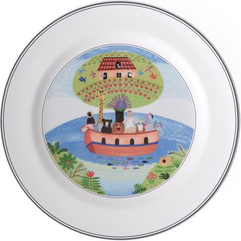 Assiette Plate Porcelaine Bleu 29,2 x 29,2 x 8,5 cm 1 Assiette (1/2)