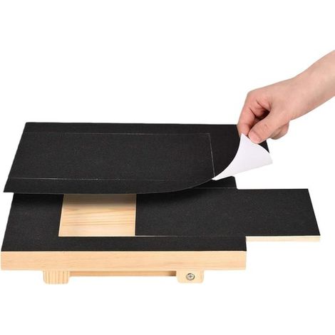Tavoletta tiragraffi per cani, lima per unghie, cura delle unghie con contenitore per snack, 38 x 27 x 6,3 cm, nera (1/5)