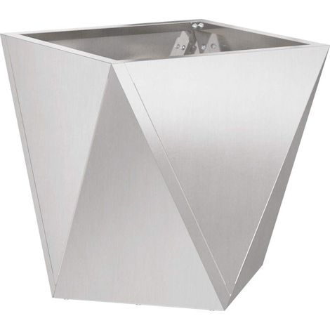 Maison Exclusive - Pflanzkübel Silber 50 x 50 x 50 cm Edelstahl