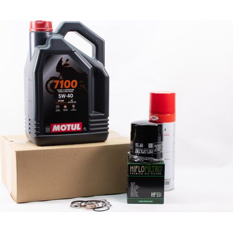 Kit Entretien Vidange Standard pour MOTO GUZZI CALIFORNIA 1100 de 1996 à 2014 - MOTUL 7100 5w40 4L