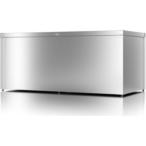 GUARDI Coffre de rangement polyvalent - taille M - Argent métallisé - 159x76,5x68,2 - acier (1/2)