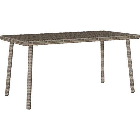 Mesa centro jardín rectangular gris 80x40x37cm ratán sintético vidaXL (1/5)