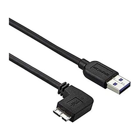 StarTech.com USB3AU2MLS - Câble USB 3.0 Type-A vers micro USB 3.0 B coudé à gauche (Mâle/Mâle - 2 m) (1/4)