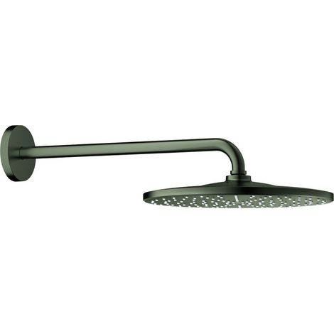 Grohe Rainshower Mono 310 Kopfbrauseset, 1 Strahlart, Brausearm 422mm, Brauseboden Chrom, max. 7,5l/min, Satin Graphite (1/4)