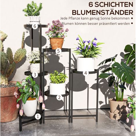 meuble rangement etagere pliable metal noir 60 cm OKMYHOME (1/5)