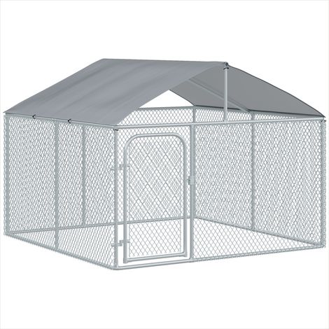 Cage de transport pour animaux Parc pour chien avec toit en acier (1/5)