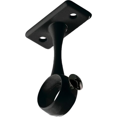 Pitons sur platine Tahaa - pour tube de penderie rond Ø 18 mm - noir mat - Tahaa - BILCOCQ DUVAL (1/3)