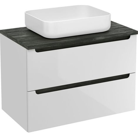 Naturel Mobile bagno Natural Stilla 80x60x45 cm bianco (STILLAD08057DC) (1/2)