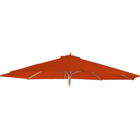 Ersatz-Bezug für Sonnenschirm Lissabon, Sonnenschirmbezug Ersatzbezug, Ø 3,5m Polyester 8 Streben terracotta