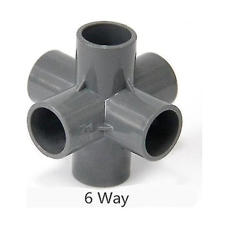 Raccords de tuyau PVC 3, 4, 5 ou 6 voies, répartiteur de tuyau 20-50 mm, adaptateur pour tuyau d'arrosage, raccord pour étagère DIY 40 mm x 40 mm (1/5)