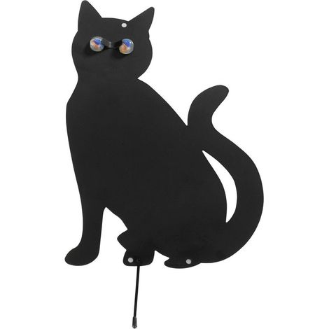 Épouvantails en métal noir laqué pour jardin – Dimensions L. 37 x l. 1,6 x H. 24 cm – Poids 0,35 kg – Yeux en billes de verre (1/2)
