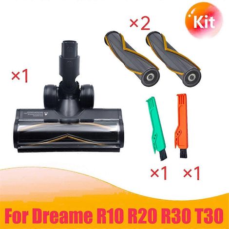 Brosse électrique pour aspirateur + 2 brosses à rouleau avec éclairage LED anti-poussière pour aspirateurs R10, R20, R30 et T30 (rouleau souple). (1/5)