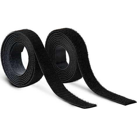 Thermoklebende Klettverschlussrolle 20 mm x 1,5 m Schwarz 2145-3 INOFIX