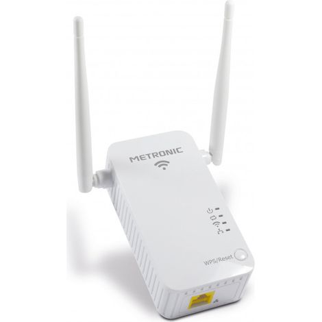 Répéteur Wi-Fi 300 Mb/s – Double portée maximale – Compatible avec toutes box – Installation facile pour maison, garage, jardin – Metronic (1/5)