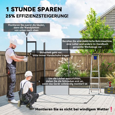 Abri de jardin 1,9x1,9 m, rangement outillage plastique solide, porte sécurisée avec serrure, 2 bouches d'aération, gris anthracite