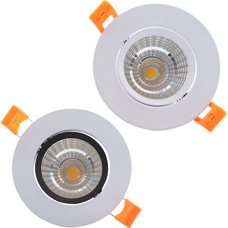 2 Stück LED-Einbaustrahler für die Decke mit verstellbarem Winkel