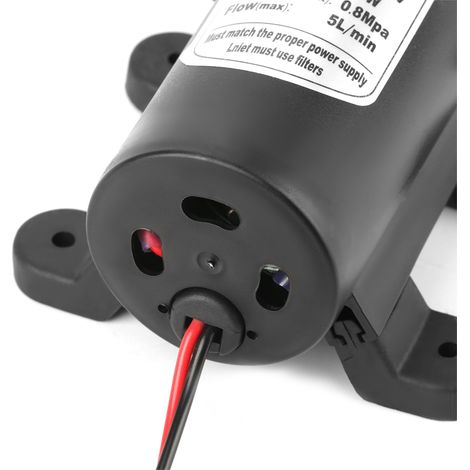Pompe à eau miniature électrique à membrane haute pression auto-amorçante 60 W, 24 V CC, 5 l/min (1/5)