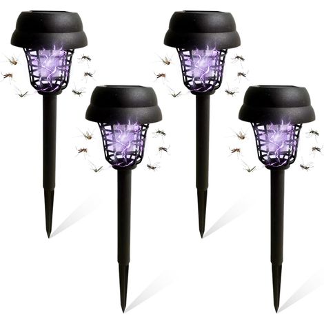 4pcs Anti Moustique Solaire, Lampe Anti Moustique Exterieur, Éclairage Extérieur Étanche, Lampe Anti Moustique pour Intérieur et Extérieur,pour la Maison, Jardin, Cour, Camping (4PCS) (1/5)
