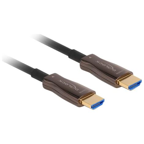 DeLOCK Cable HDMI óptico activo con blindaje metálico 8K 60 Hz 20 m