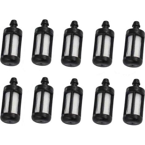 Lot de 10 filtres à essence universels pour débroussailleuse, taille-haie, débroussailleuse Stihl Husqvarna Dolmar Echo