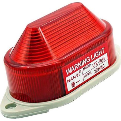 Gyrophare LED - - Clignotant - Rouge - AC 220V - Étanche à la poussière - Étanche à l'eau - Installation facile (1/4)