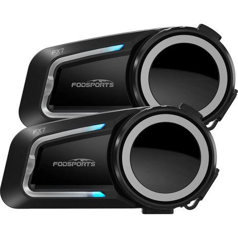 Intercom de Moto, Portée jusqu'à 2000 Mètres, Bluetooth 5.4 Double, Connecte 10 Motards, Étanche IP67, Haut-parleurs HiFi 40mm (1/5)