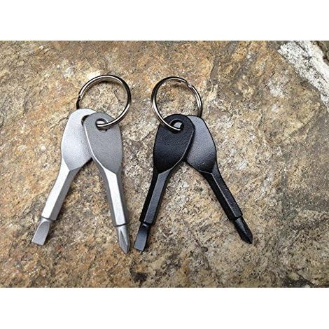 Portable Stainless Steel Keychain Keyring New Flathead Screwdriver Silver/Black 2015 Markkk (1/3)