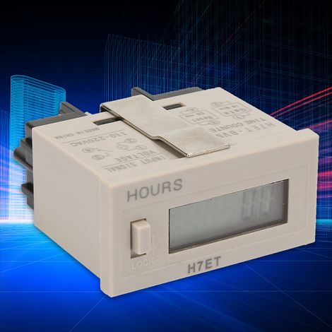 Compteur électrique numérique H7Et BVM 110-220 V CA avec affichage LCD à 6 chiffres (0,0 heure) (1/5)