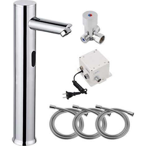 Robinet automatique Robinet à capteur Robinet simple Robinet de lavabo Robinet mitigeur Robinet automatique Alimenté par batterie Simple et pratique Toilettes sans contact Salle de bain Meuble-lavabo (1/4)