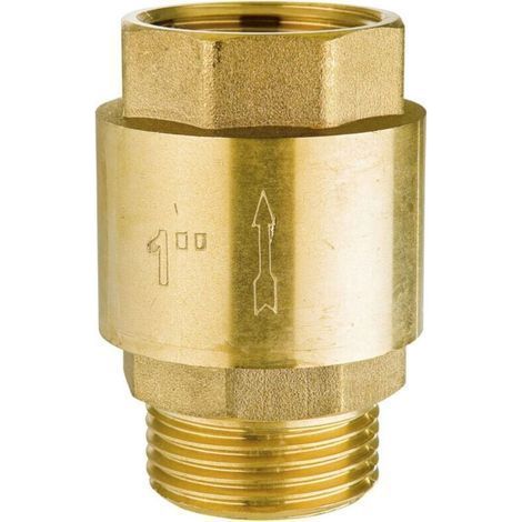Clapet anti-retour en laiton, clapet anti-retour d'entrée et de sortie fileté 1", adapté aux conduites d'eau, compteurs d'eau, chauffe-eau (1/4)