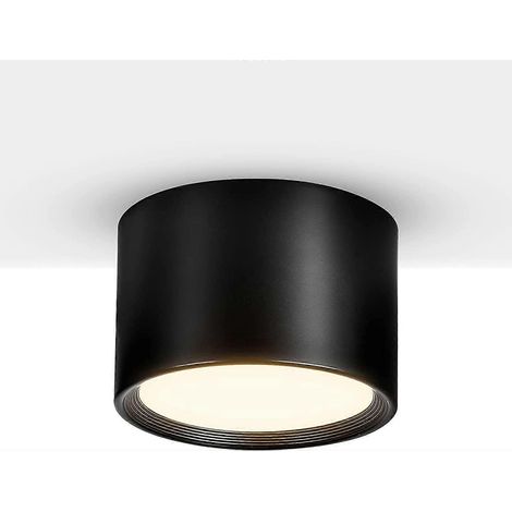 Spot LED de plafond noir blanc chaud 3000K 12W 140MM [Classe énergétique E] (1/5)