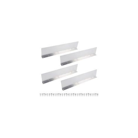 Lot De 4 Gouttières Droites en Aluminium pour Gouttières, Mini Gouttières pour Abris, Bande De Toit pour Gouttière, Gouttière pour Abri De Jardin Carport Terrasse (1/5)