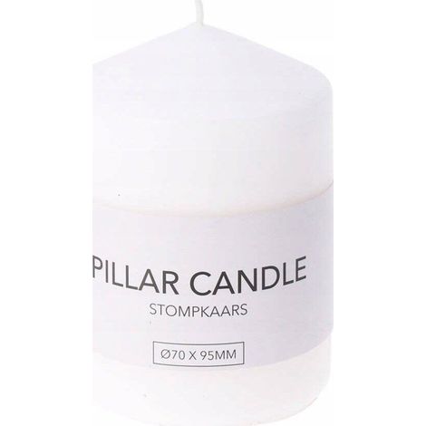 Home Styling Collection Vela Cilíndrica Blanca 9,5 cm