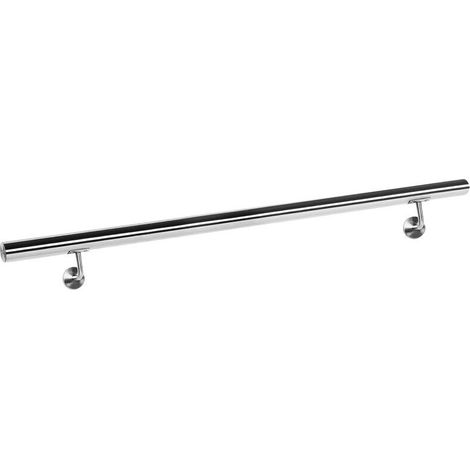 Kit pasamanos barandilla soporte pared 100 cm escalera acero refinado 160000698