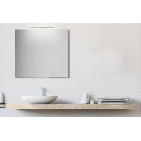 Specchio senza cornice a filo lucido da 60x60 cm con led premium