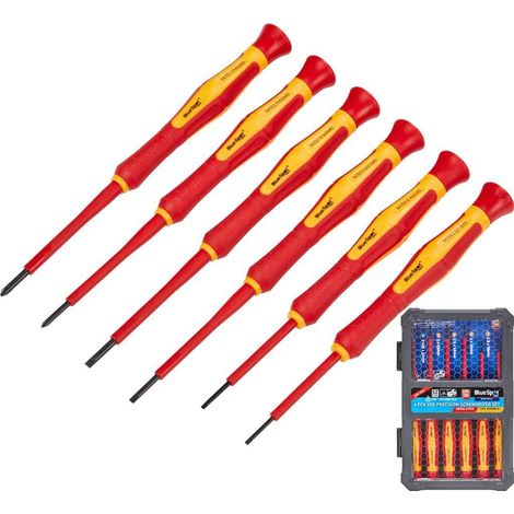 Bluespot VDE Precision Screwdriver Set 6pc Insulated Electricians 12628 (1/2)