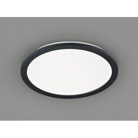Camillus Runde Deckenleuchte Led Dimmbar Schwarz IP44 Ø40 cm Trio Lighting (1/5)