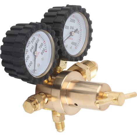 Régulateur de pression d'air à double manomètre pour azote, avec pression de sortie de 0 à 800 PSI (CGA580) (1/5)