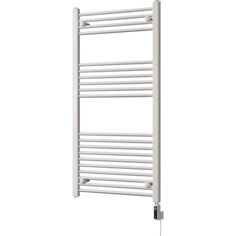 Zennor - White Electric Towel Rail H1200mm x W600mm Straight 600w Thermostatic WIFI (1/3)