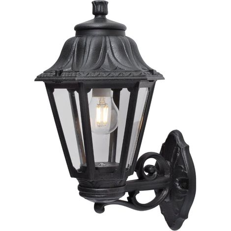 Applique esterno top light asti ap ne up e27 led ip55 resina