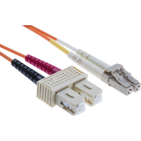Câble fibre optique RS PRO 2m Avec connecteur / SC, OM1 Multi-mode ( Prix pour 1 )