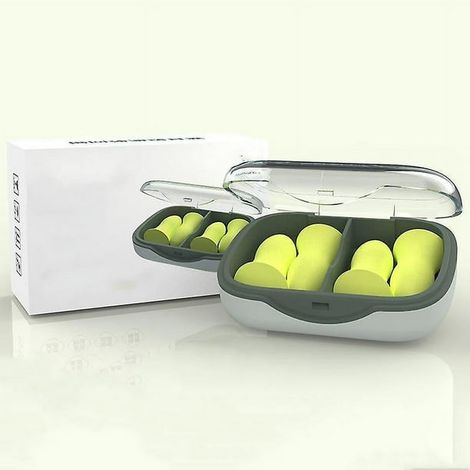 Lot de 4 Bouchons d'Oreilles en Silicone Anti-Bruit, Protection Auditive pour le Sommeil, Confortable et Réutilisable (1/3)