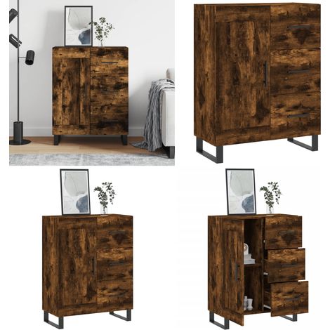 Sideboard Räuchereiche 69,5x34x90 cm Holzwerkstoff - Holz Sideboard - Holz Sideboard Räuchereiche (1/5)